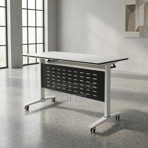 Foldable Table; 1.2m White Folding Conference Table - thumbnail 5