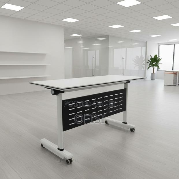 Foldable Table; 1.2m White Folding Conference Table - thumbnail 10