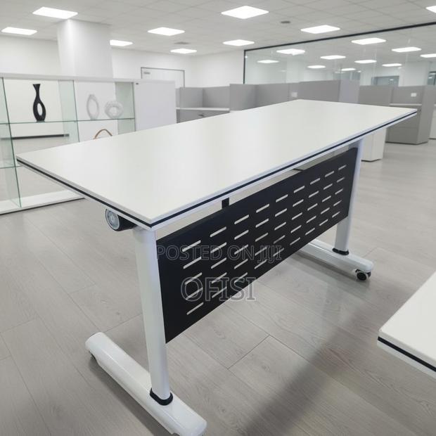 Foldable Table; 1.2m White Folding Conference Table - thumbnail 9