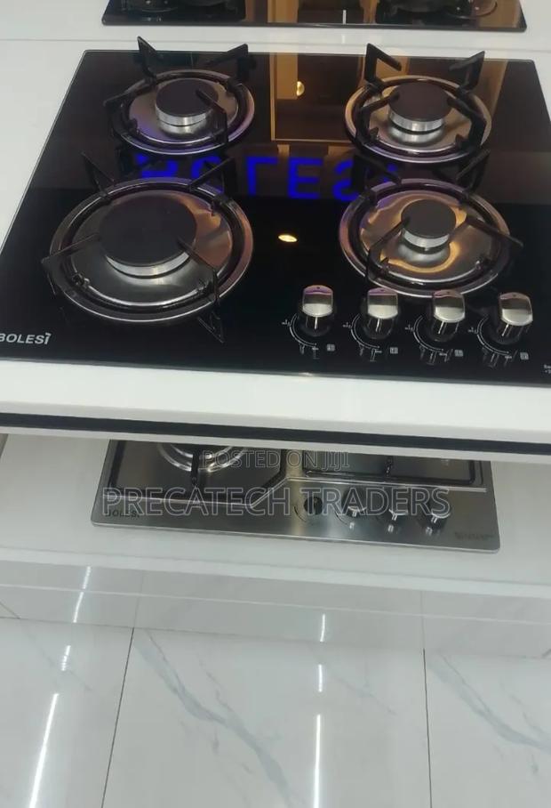 Bolesi 4 Burner Built-in Tempered Glass Gas Hob