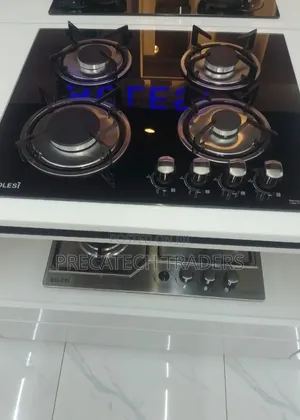 Bolesi 4 Burner Gas Hob – Tempered Glass Built-In