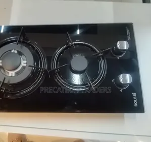 Bolesi 2 Burner Built-in Tempered Glass Gas Hob