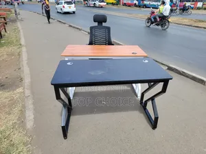 Modern Computer Desk With High-Back Office Chair