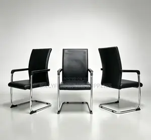 Black Leather Reception Chair