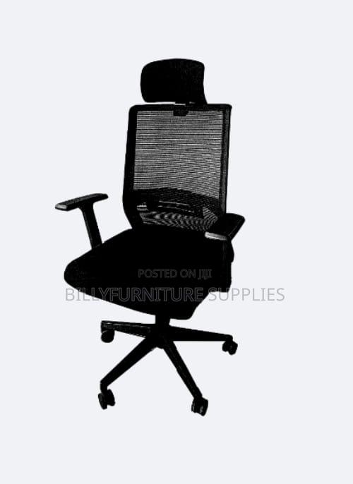 Executive Computer Chair With Headrest & Adjustable Arms