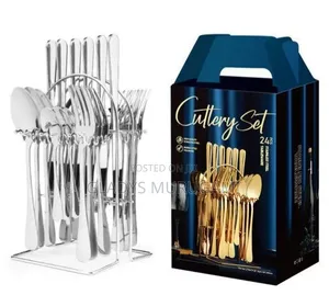 24PC Cutlery Set (SILVER COLOUR) at Affordable Prices