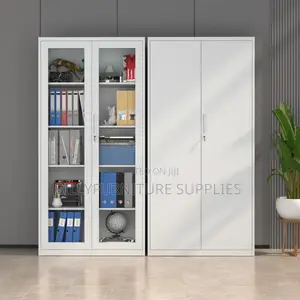 Metallic Office Storage Cabinet With Shelves & Lockable Door