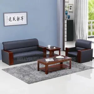 Modern Leather Office 5-Seater Sofa