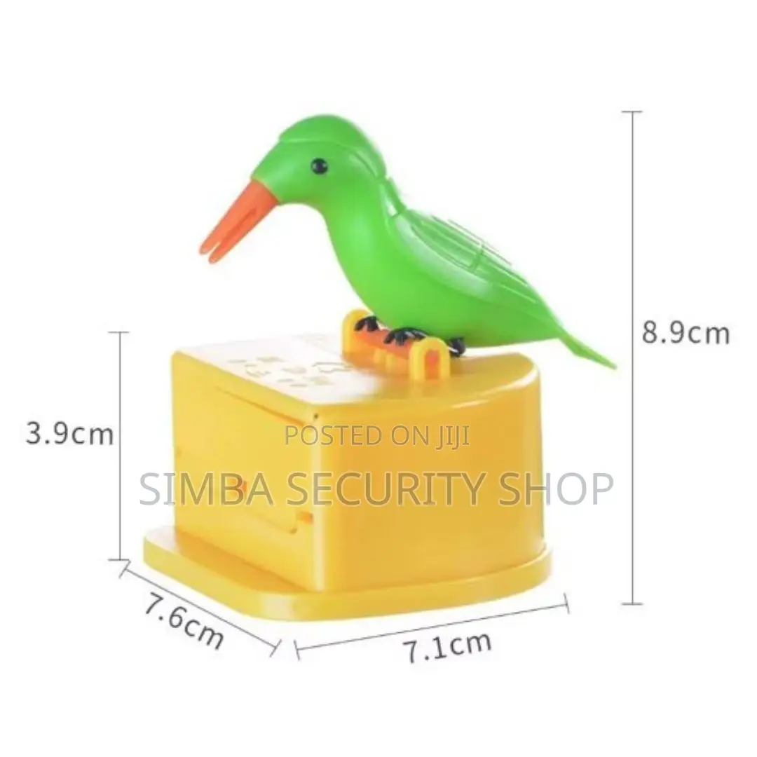 Automatic Cute Little Bird Toothpick Holder Dispenser Decoration Box