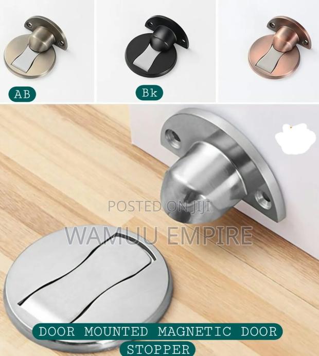 Floor-Mounted and Door-Mounted Invisible Magnetic Door Stopper
