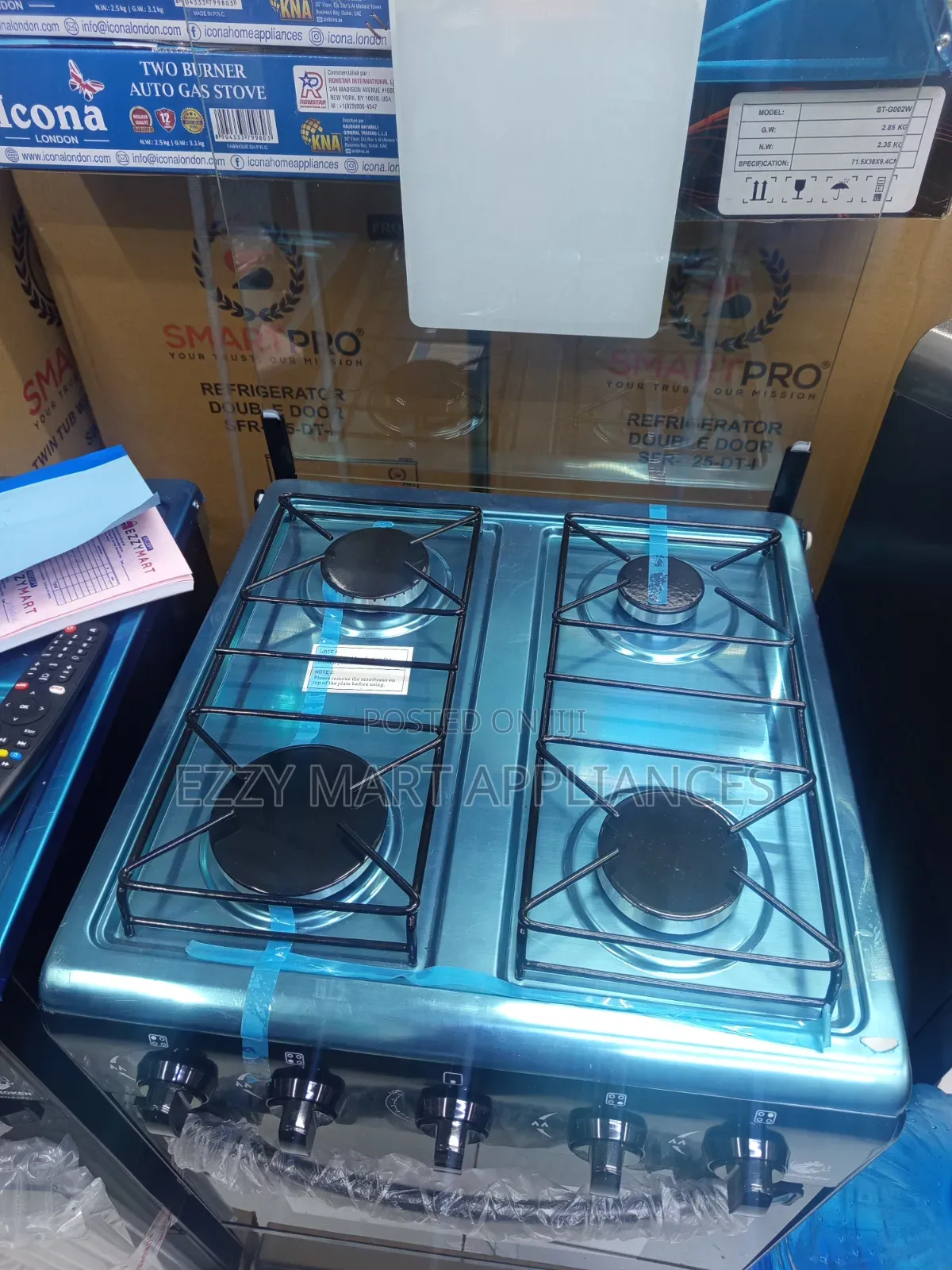 Euroken Full Gas Standing Cooker( 50*55) With Gas Oven & 4 Gas Burners