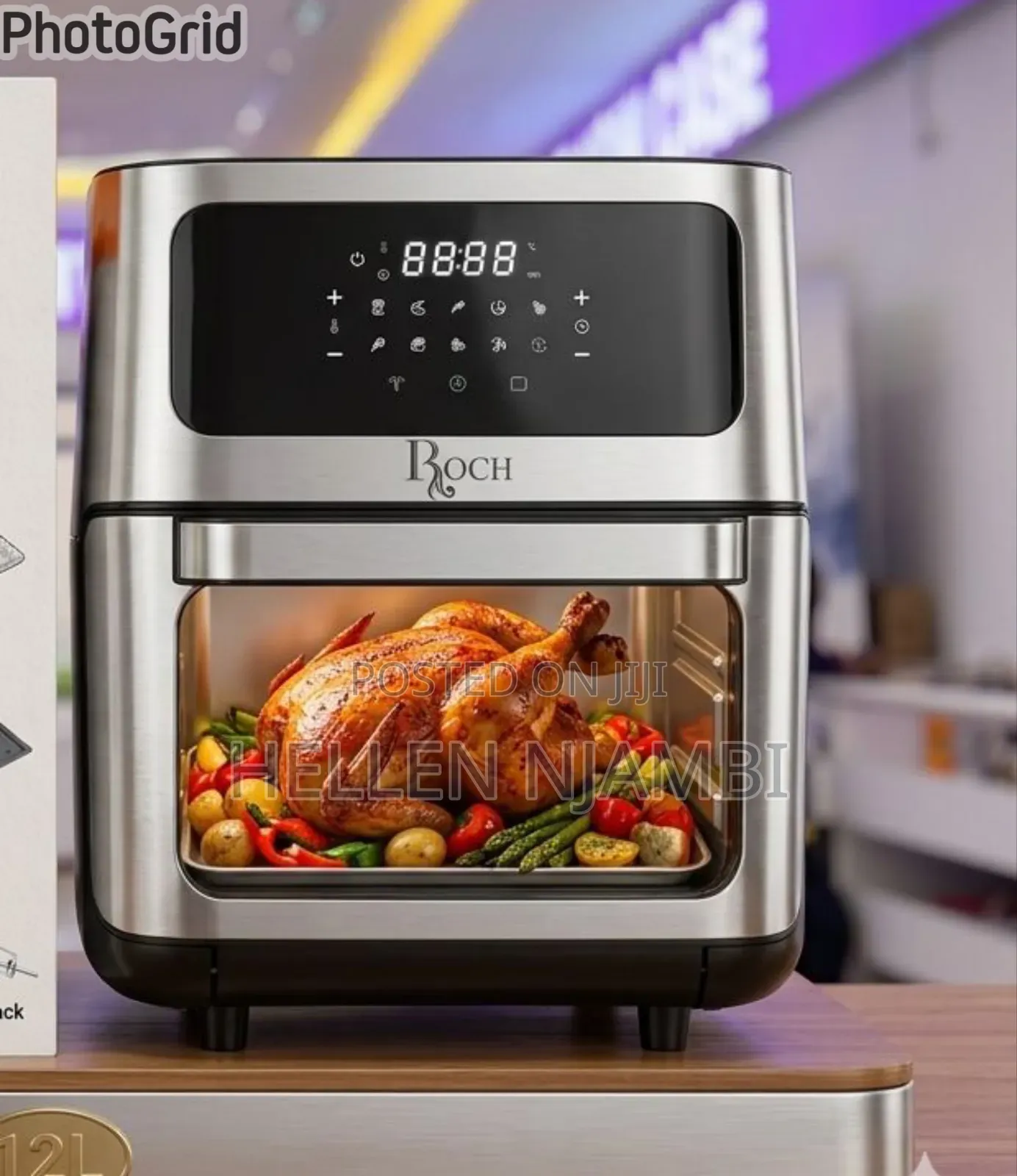 12 Litres Roch Digital Airfryer With Grill and Digital Touch Control