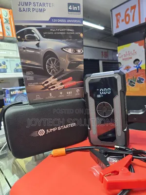 12V Universal Car Jump Starter, Air Pump, Power Bank & LED Light