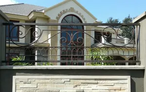 Custom Decorative Wrought Iron Grill / Boundary Wall Fence