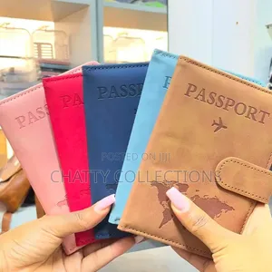 Unisex Leather Passport Holders With Tag