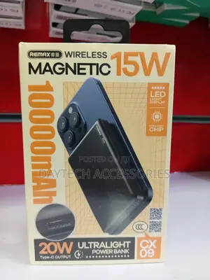 Remax CX09 10,000mAh 20W Magnetic Wireless Fast-Charge Power Bank