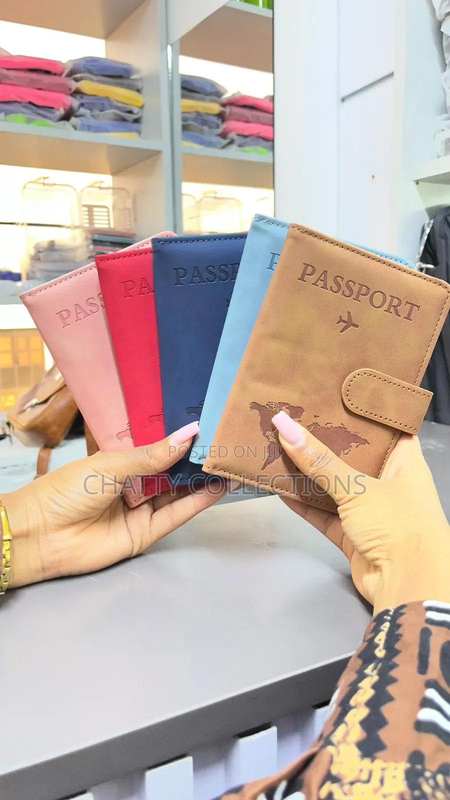Unisex Leather Passport Holders With Tag