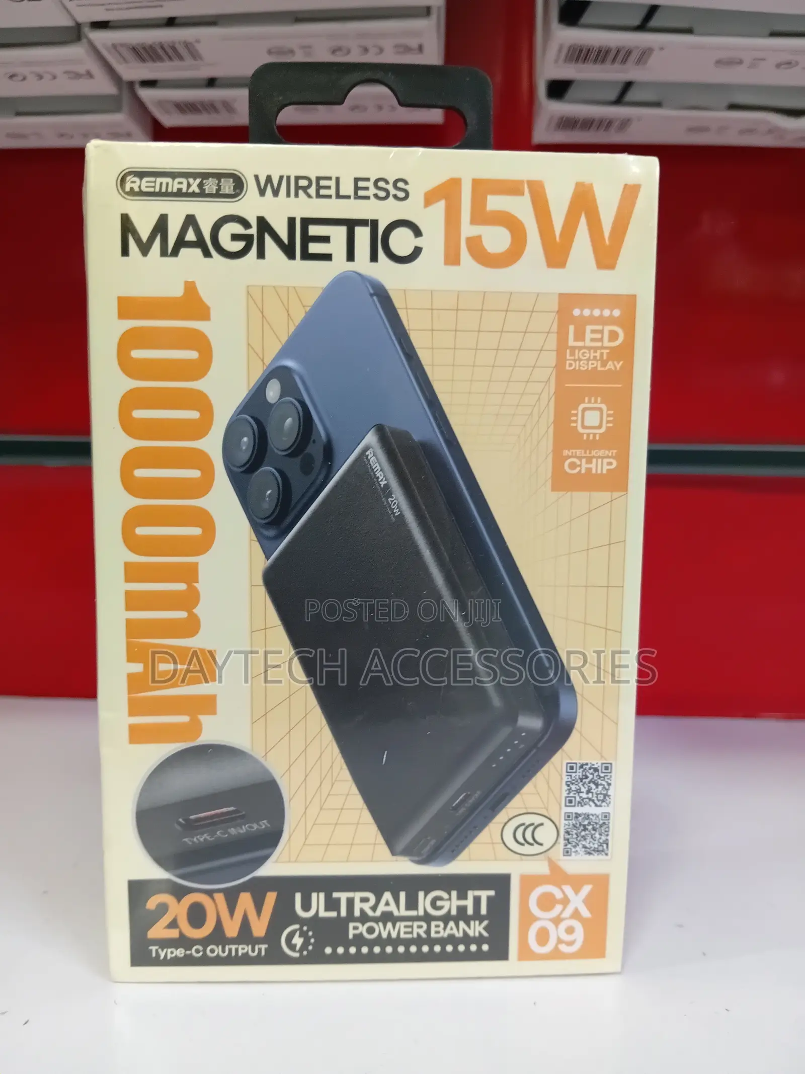 Remax CX09 Ultra Thin Wireless 20W Fast Charging Power Bank - Black