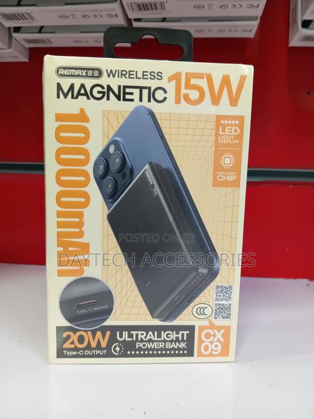 Remax CX09 Ultra Thin Wireless 20W Fast Charging Power Bank - Black - thumbnail 2