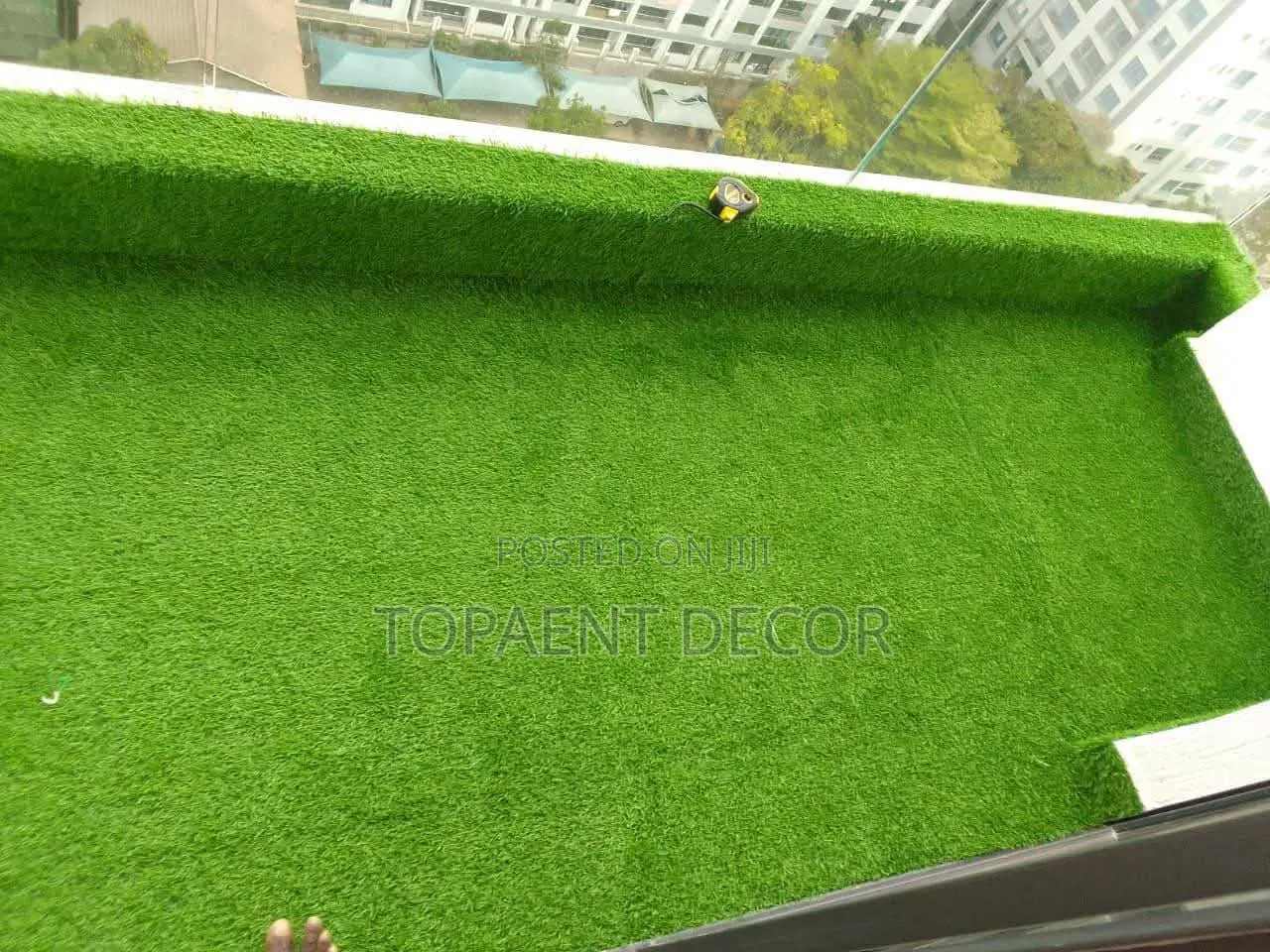 Balcony Floor Grass Carpets Installation