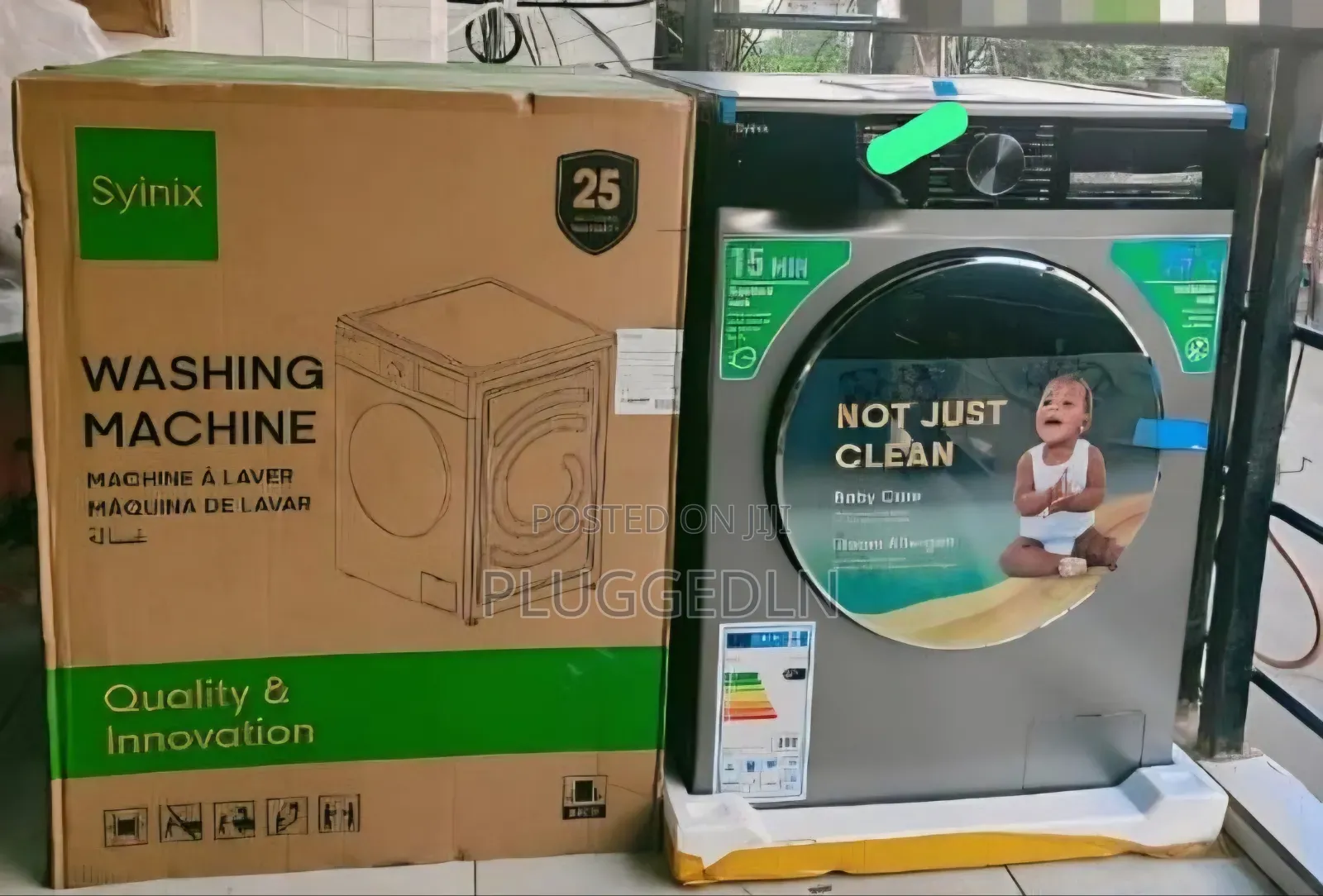 Syinix 10/7kg Front Load Wash and Dry Washing Machine.