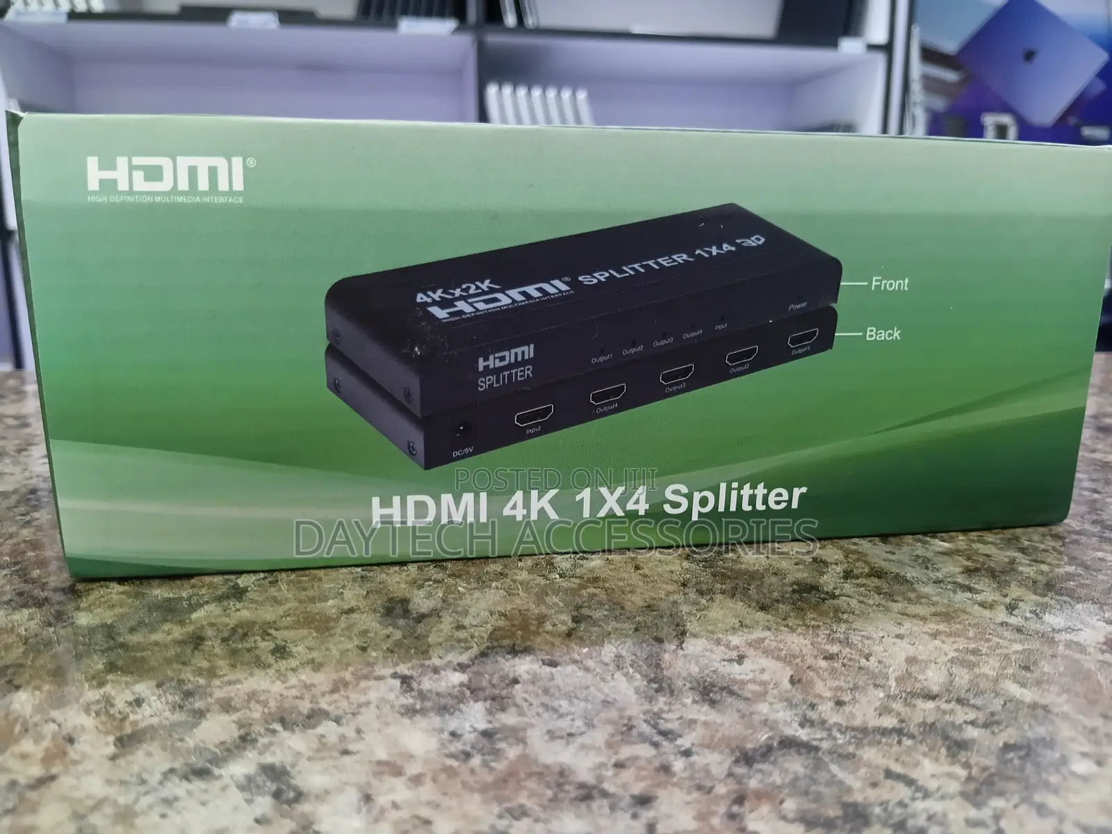 This Is a 4-Port 4K HDMI 1x4 Splitter.