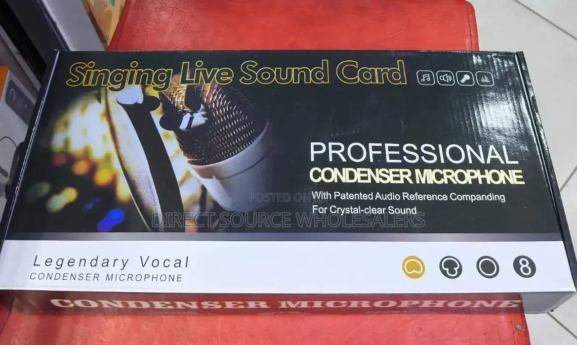 BM800 Microphone & V8 Sound Card for Recording and Live Streaming