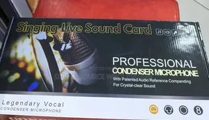 BM800 Condenser Mic With V8 Sound Card – Podcast & Studio Recording