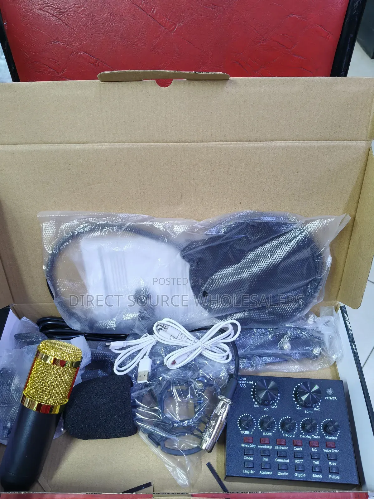 BM800 Studio Condenser Microphone With V8 Audio Sound Card