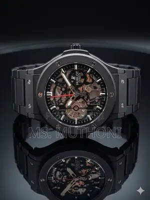 Automatic Hublot Big Bang Integrated Black Magic Skeleton Watch.