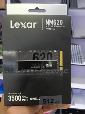 Lexar 512GB NM620 Internal PCIe Gen 3×4 SSD - Black