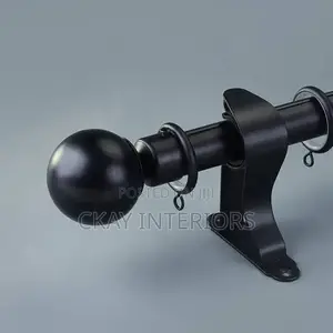 Gold Double and Black Single Powder Coated Curtain Rods