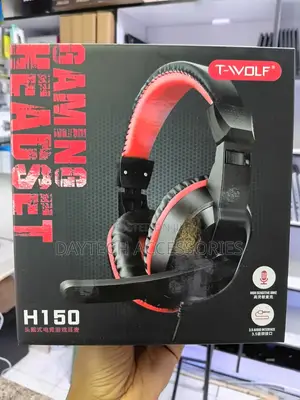 T-Wolf H150 Wired Gaming an Over-Ear Black and Red Gaming Headphone