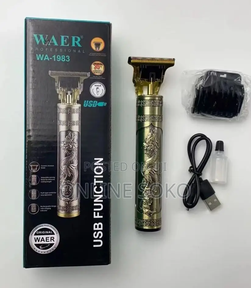 WAER WA-1983 Professional Hair Clipper & Beard Trimmer – Rechargeable