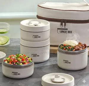 Lunch Box Stainless Steel 4 in 1 Set With Thermal Insulated Bag