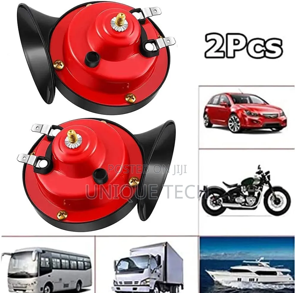 12V Car Snail Horn Dual Tone  2Pcs Universal Horn Set