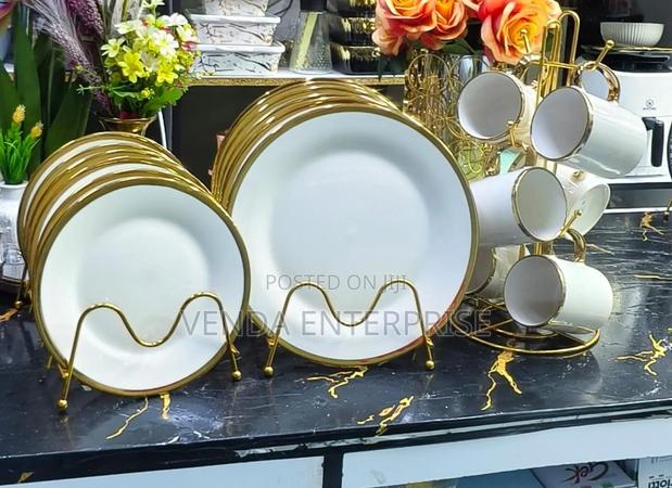 Gold Rimmed Dinner Set