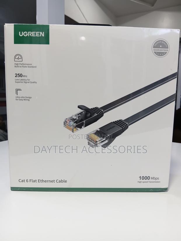 UGREEN Cat 6 30M Flat Ethernet Cable (NW102 Series) in Black.