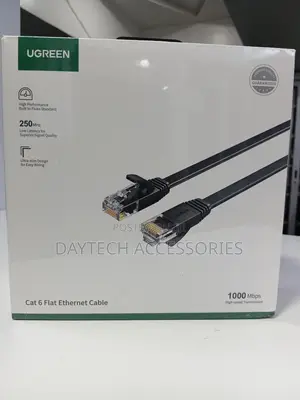 UGREEN Cat 6 30M Flat Ethernet Cable (NW102 Series) in Black.