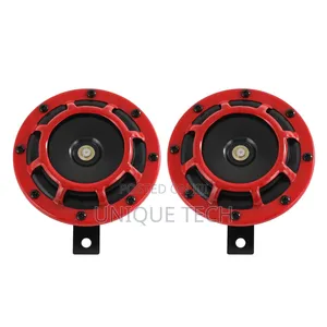 12V Twin Tone Horn Set Red Hella Car Horns