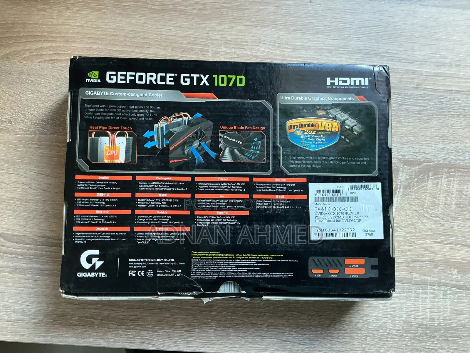 Gigabyte Geforce GTX 1070 Windforce Oc 8gb