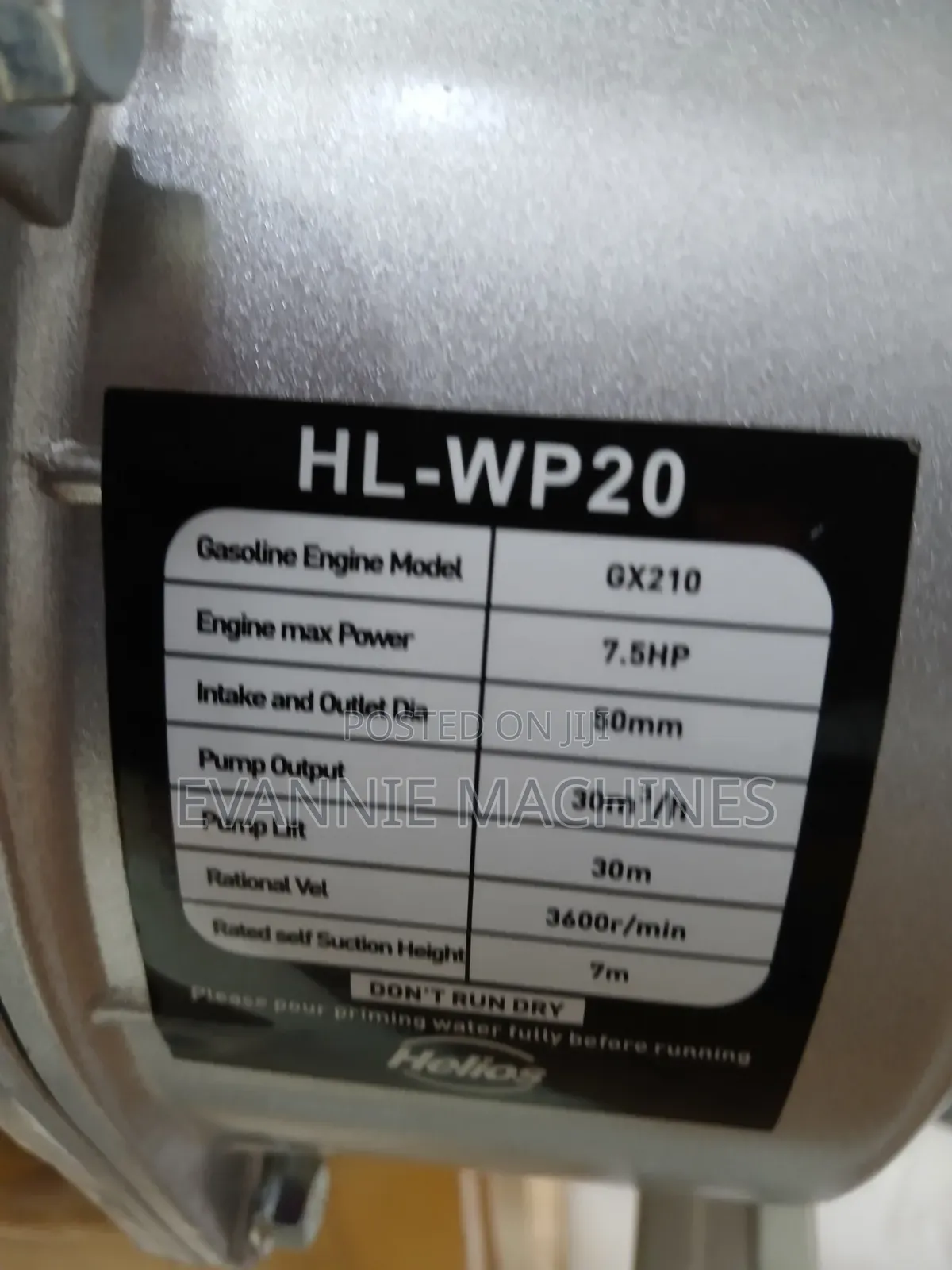 Helios HL-WP20 2-Inch Petrol Water Pump