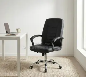 Office Chair; Mid-Back PU Leather Swivel Office Chair