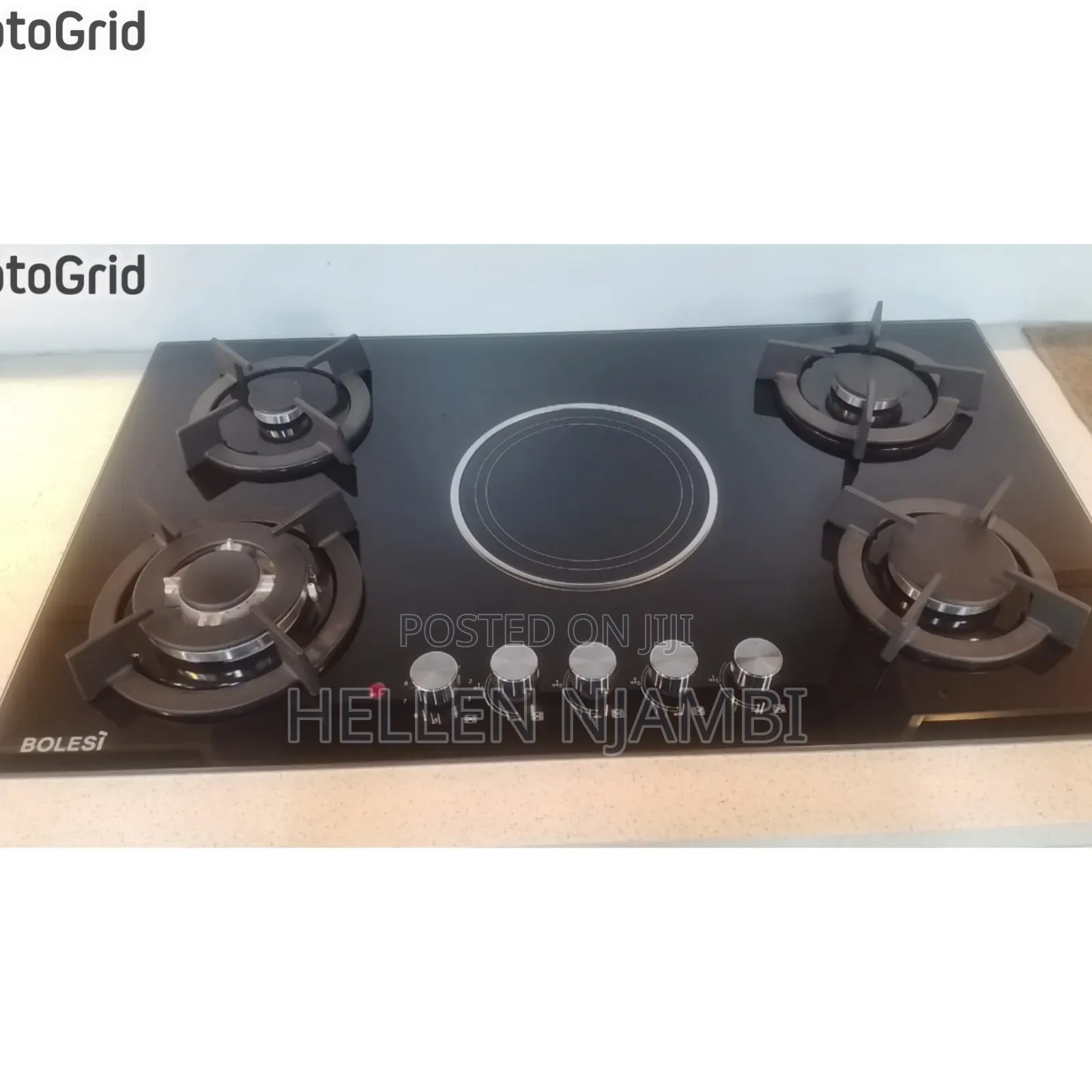 Bolesi Hob 4 Gas +1 Infrared Electric With Gas Sensor& Wok Burner