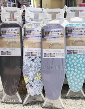 Imported Metallic Foldable Ironing Boards With Patterned Fabric Covers