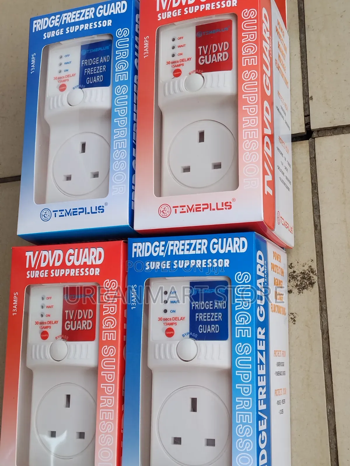 Timeplus 13A Home Appliance Surge Protection- TV /Fridge Guard