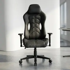 Gaming Chair : High Back Adjustable Recliner Black Gaming Chair