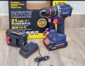 21 Volt Royce Brushless Drill Set/Cordless Drill Set Machine