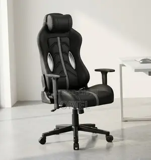 Gaming Chair : High Back Adjustable Recliner Black Gaming Chair