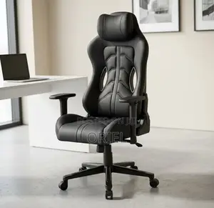 Gaming Chair : High Back Adjustable Recliner Black Gaming Chair